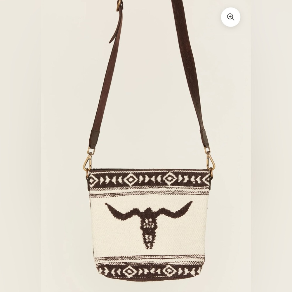 NWOT IDYLLWIND MADRONA LONGHORN WOVEN CROSSBODY BAG - Picture 1 of 10